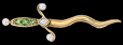 Sword Pin with Demantoid Garnet