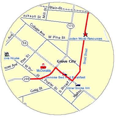 Downtown Map of Grove City