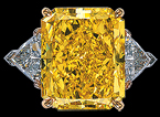 Handmade Platinum Yellow Diamond Ring