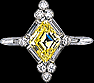 Rare Natural Fancy Yellow Parallelogram Diamond